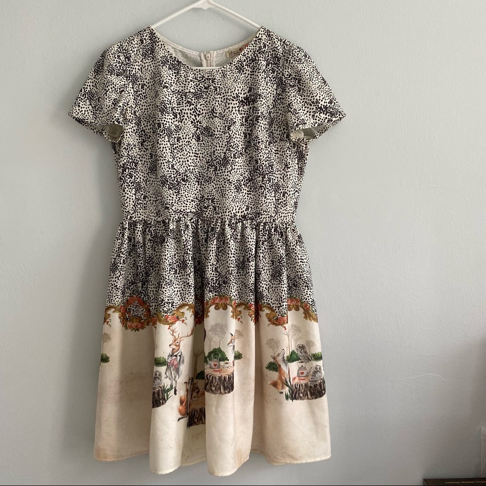 ANTIX woodland creature picnic dress